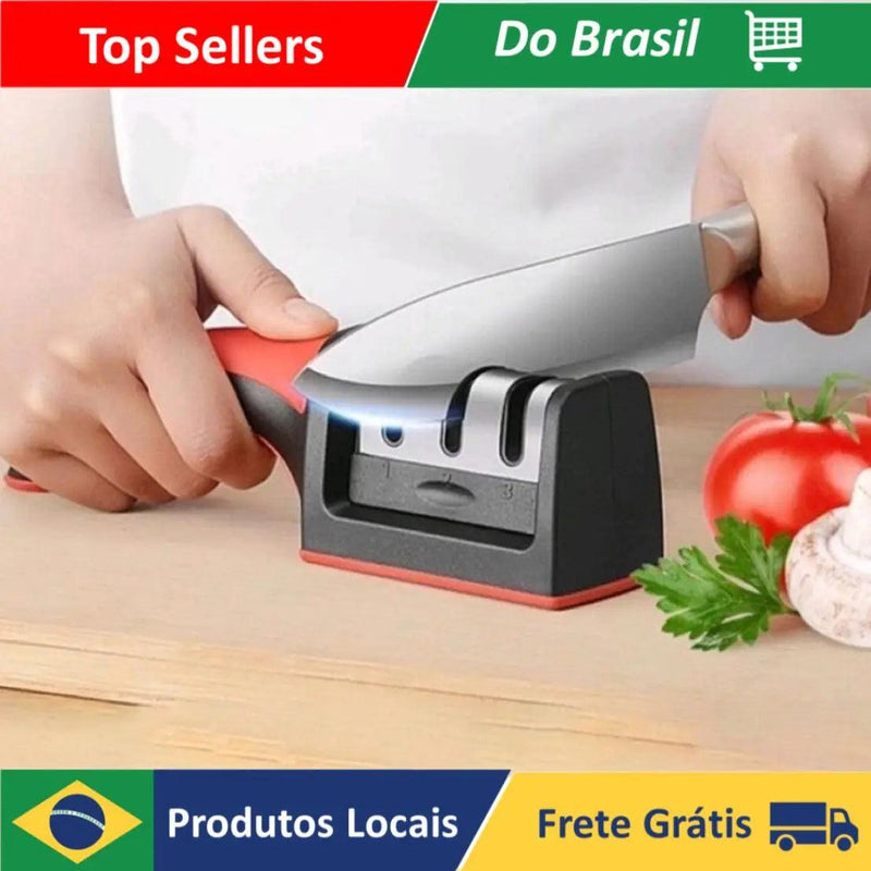 "Afiador Premium Multiuso - Facas, Tesouras e Muito Mais para Sua Cozinha e Churrasco"