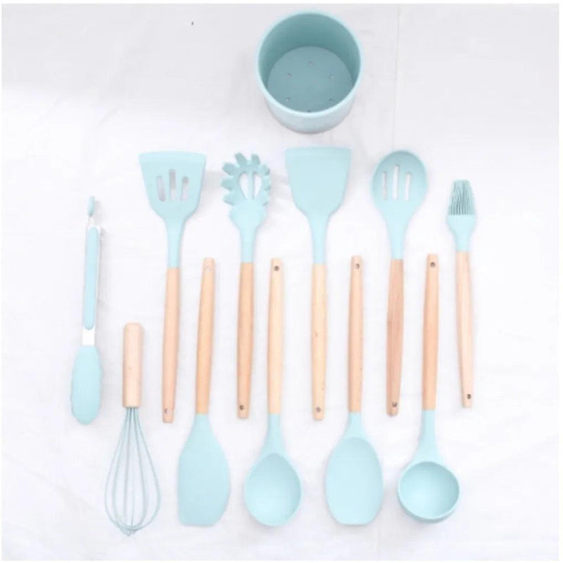 "Cozinha Prática 12: O Kit Completo de Utensílios de Silicone para Chefs Modernos!"