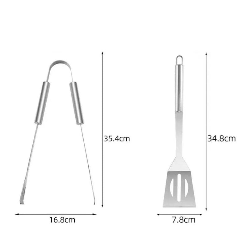 Churrasco Premium: Conjunto de Utensílios Inox Luxo